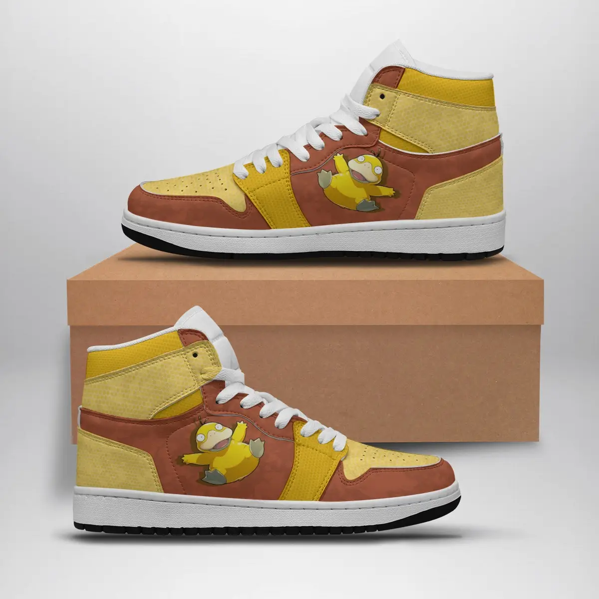 Psyduck Attack Pokemon Air Jordan 1 Shoes