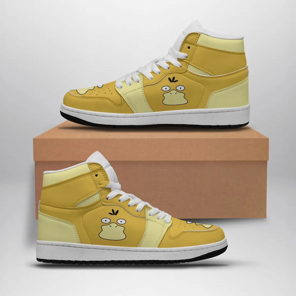 Psyduck Face Pokemon Air Jordan 1 Shoes