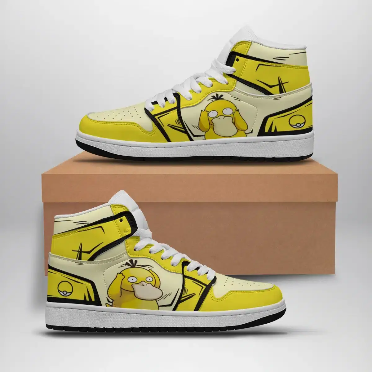 Psyduck Pokemon Air Jordan 1 Shoes