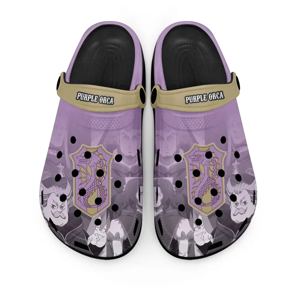Purple Orca Personalized Anime Clogs