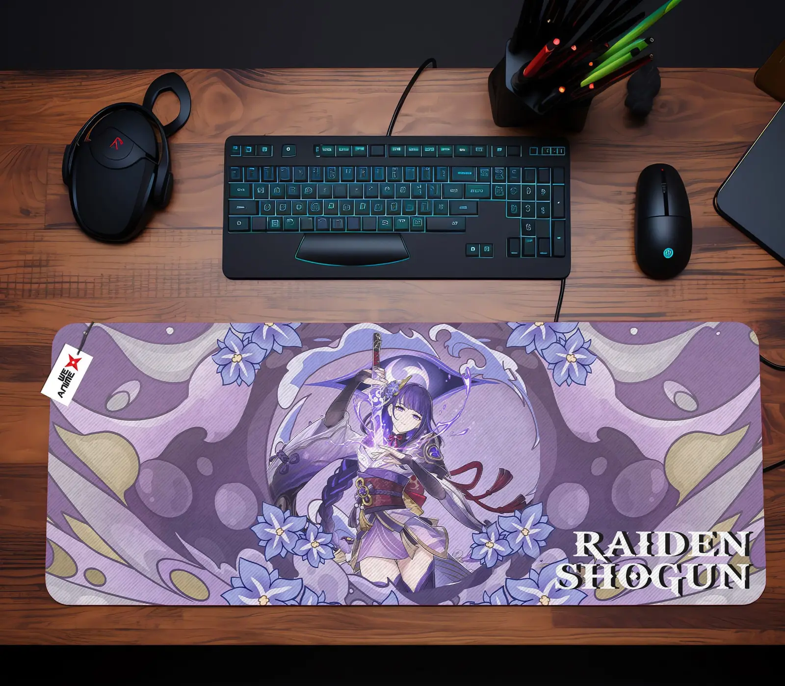 Raiden Shogun Mouse Mats Personalized Name Custom