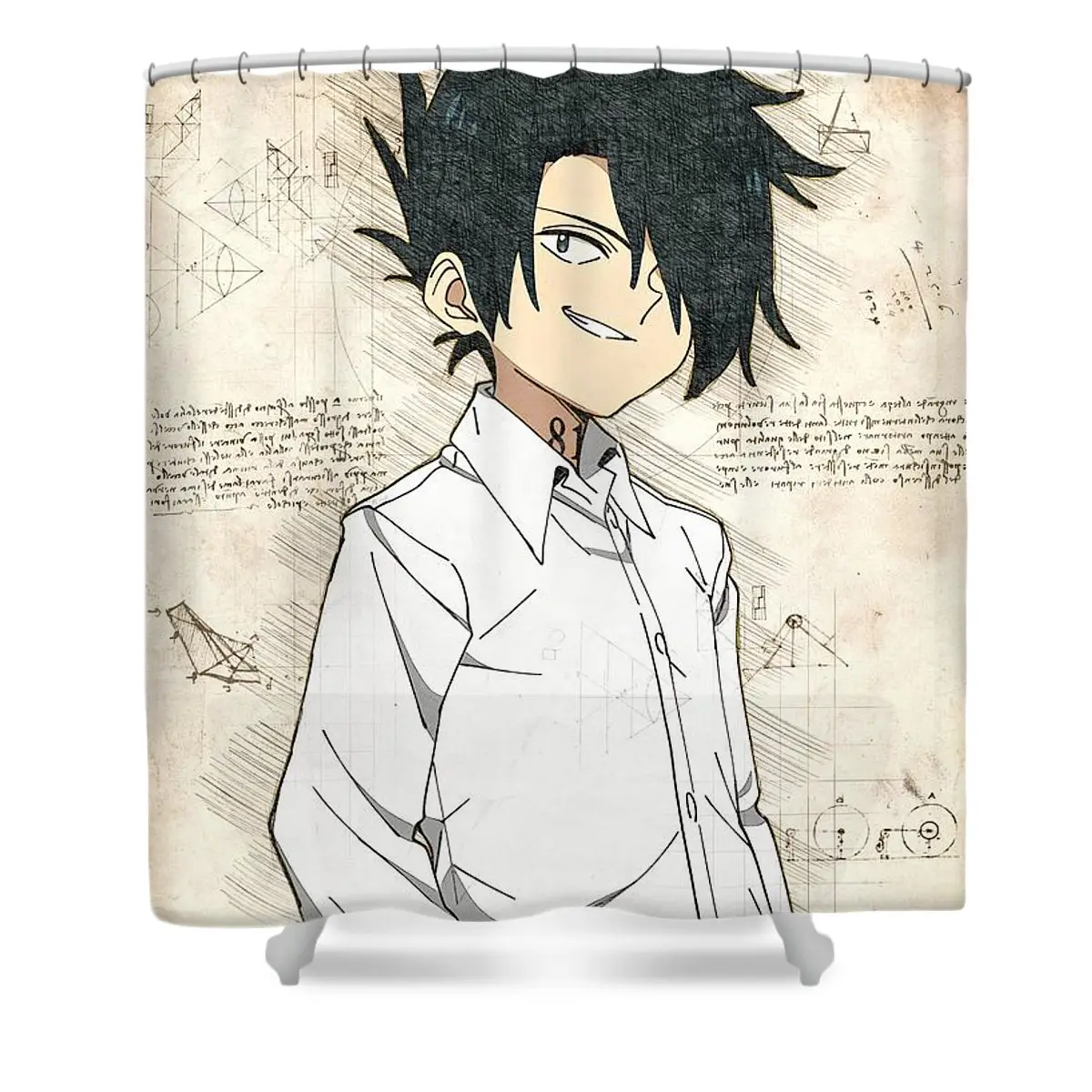Ray Artwork Shower Curtain | Anime Shower Curtains