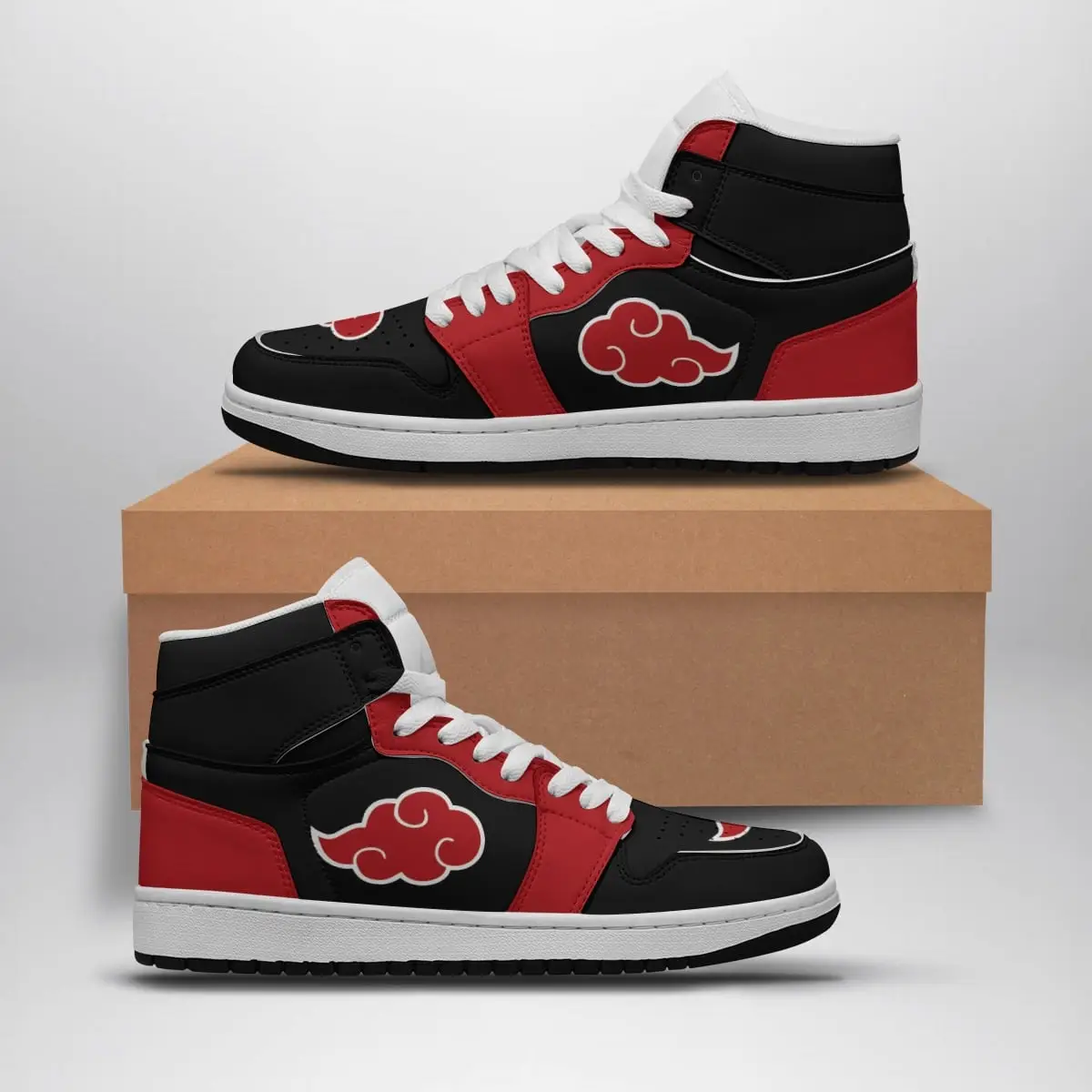 Red Cloud Ninja Naruto Air Jordan 1 Shoes