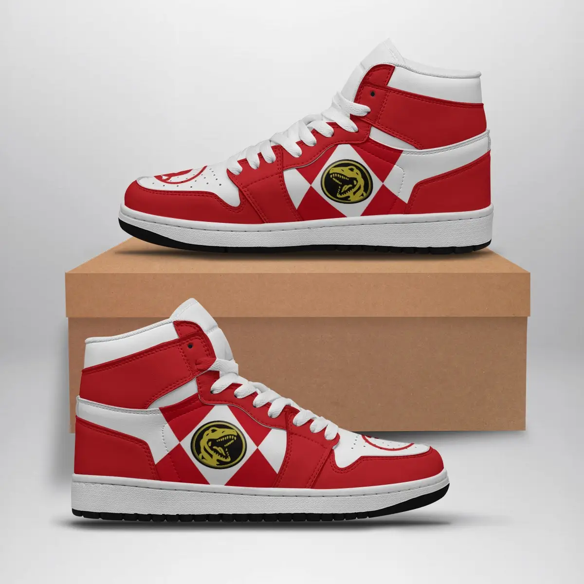 Red Ranger Mighty Morphin Power Rangers Air Jordan 1 Shoes