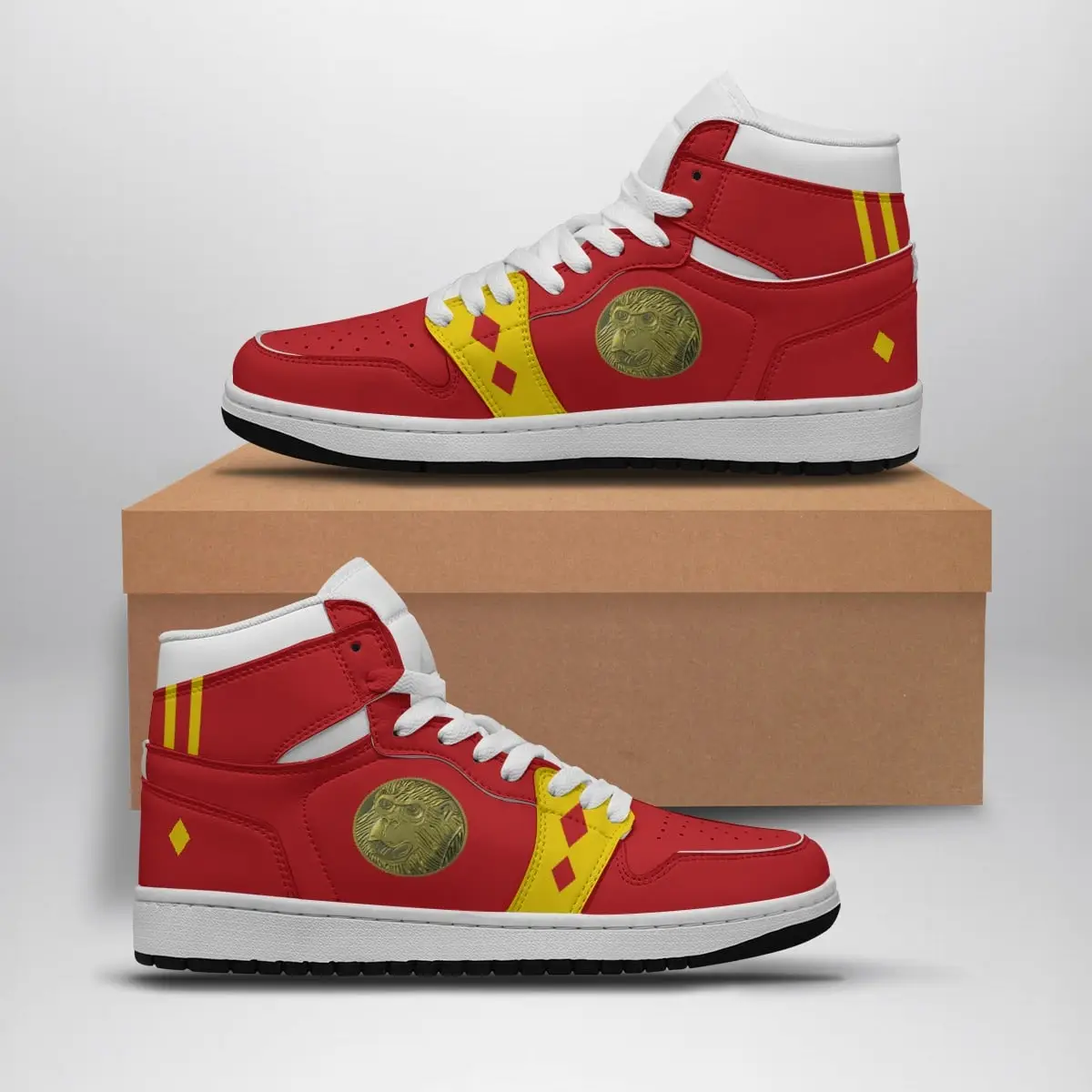 Red Ranger Ninjetti Power Rangers Air Jordan 1 Shoes