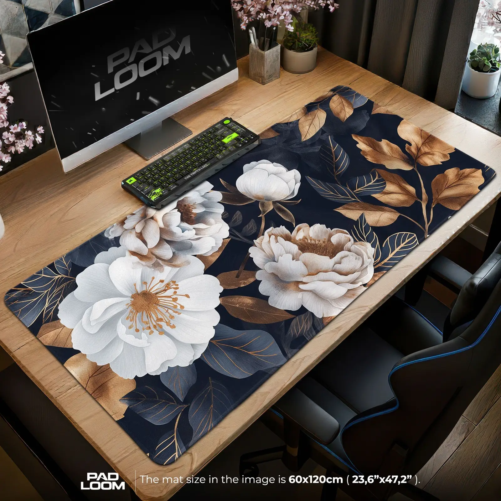 Regal Garden Mouse Pad - Vintage Estate Desk Mat