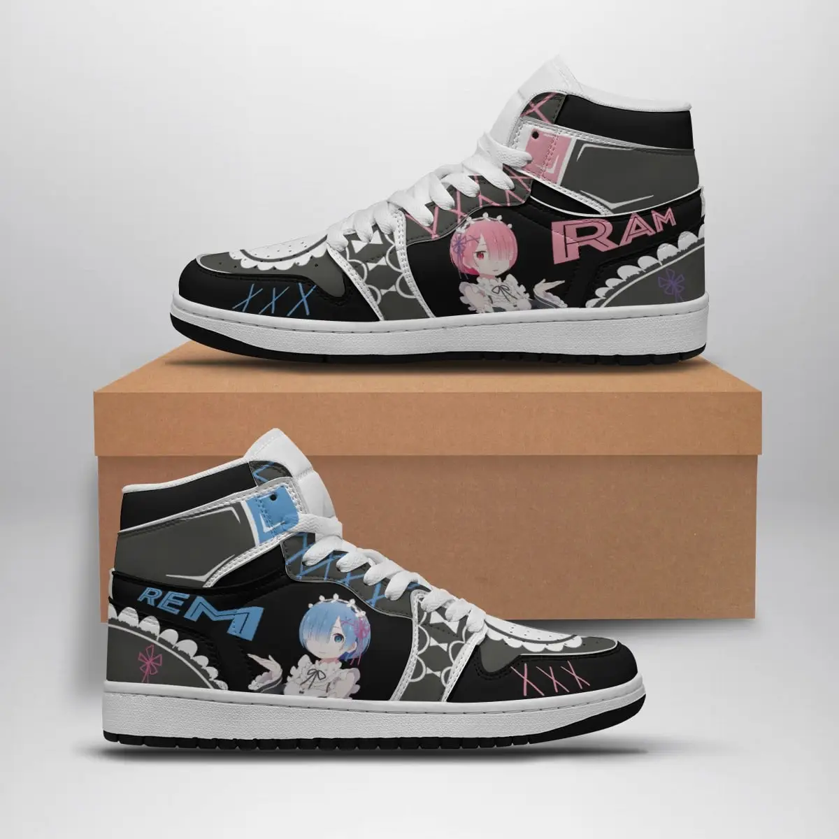 Rem Ram Re:Zero Air Jordan 1 Shoes