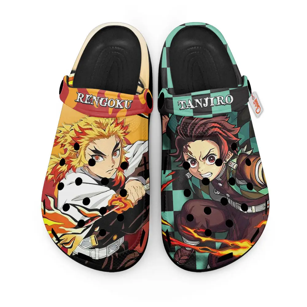 Rengoku and Tanjiro Edition Custom Anime Clogs