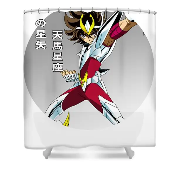 Retro Andromeda Saint Seiya Shower Curtain | Anime Shower Curtains
