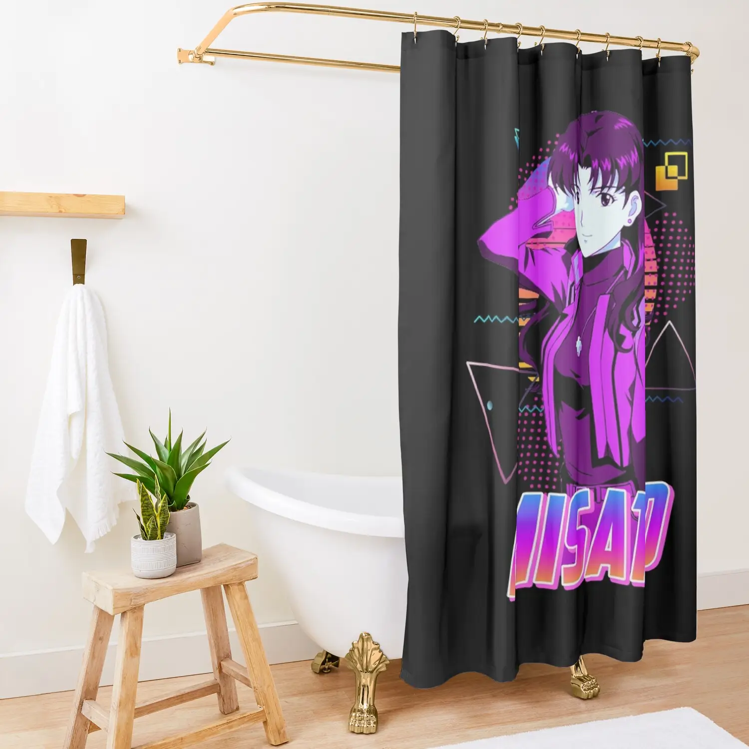Retro Art Shower Curtain Anime Shop