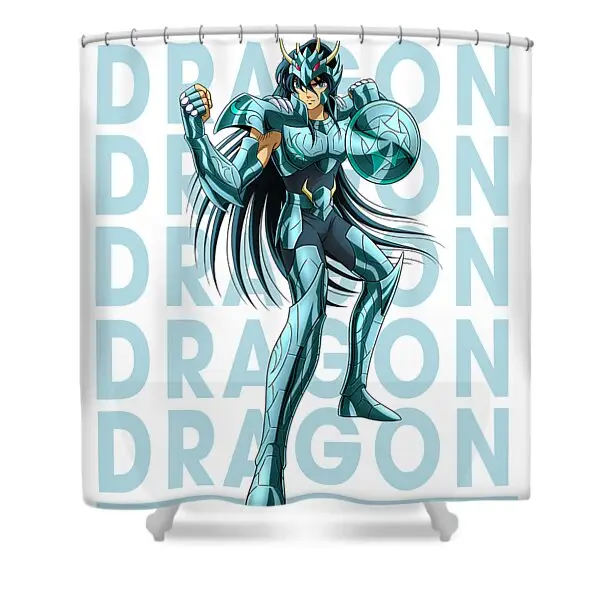Retro Dragon Saint Seiya Anime Shower Curtain | Anime Shower Curtains