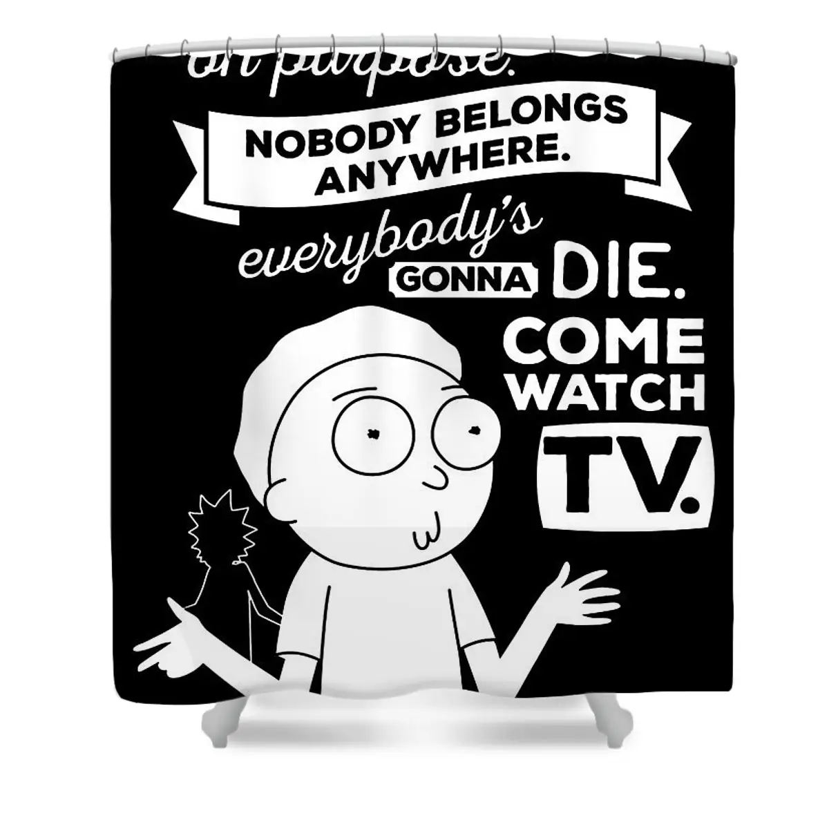 Rick and Morty Schwifty Wubba Shower Curtain | Anime Shower Curtains