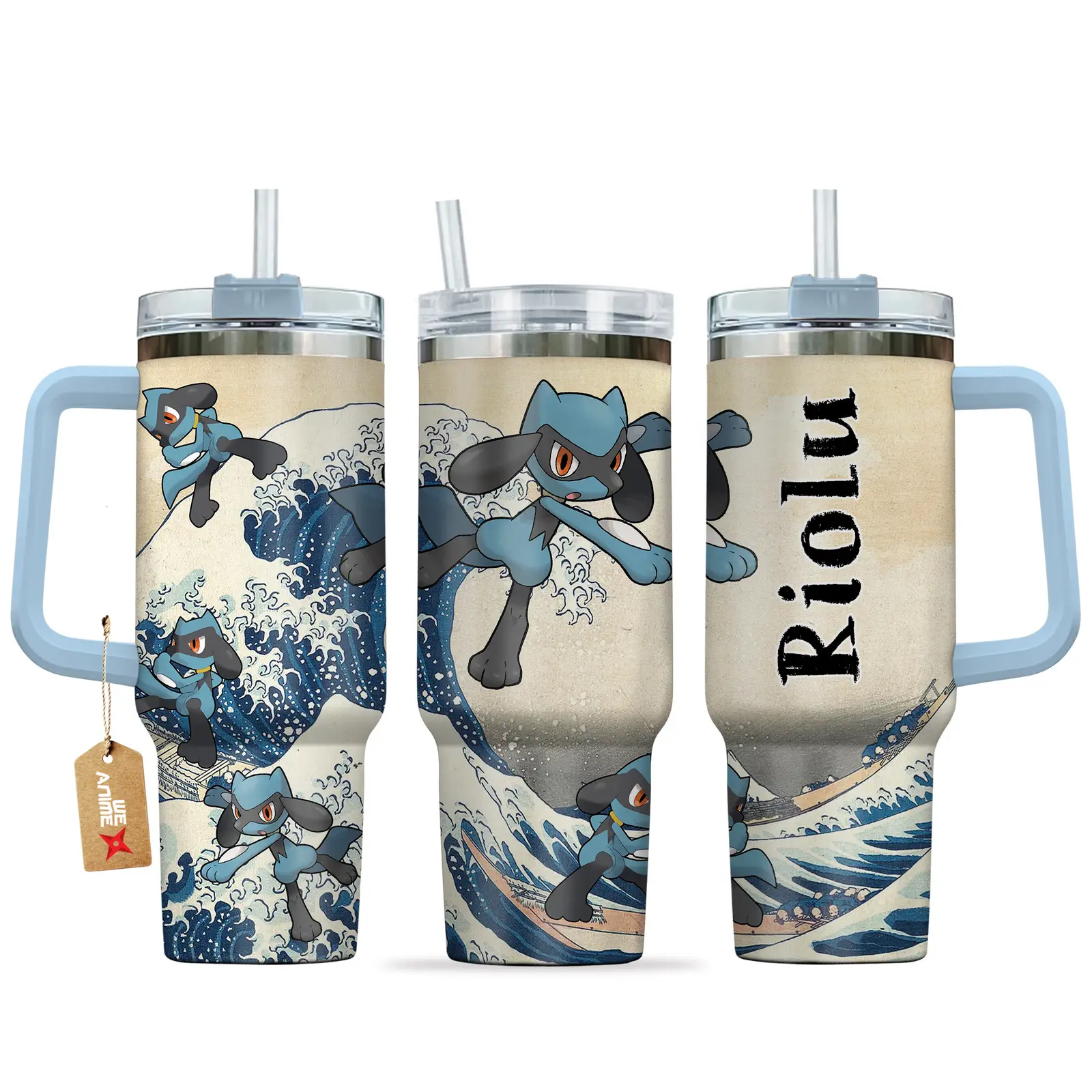 Riolu Anime Tumbler 40oz Kanagawa Collection