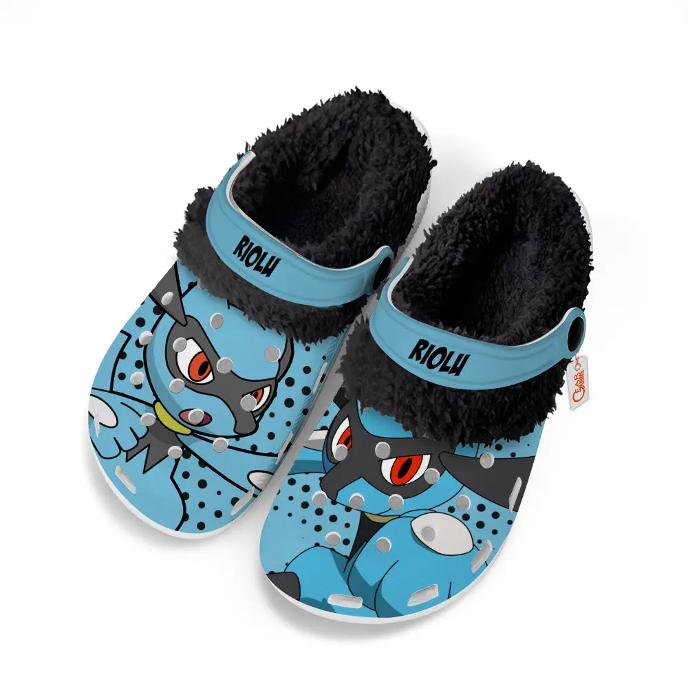 Riolu Edition Fleece-Lined Clogs Personalized Name