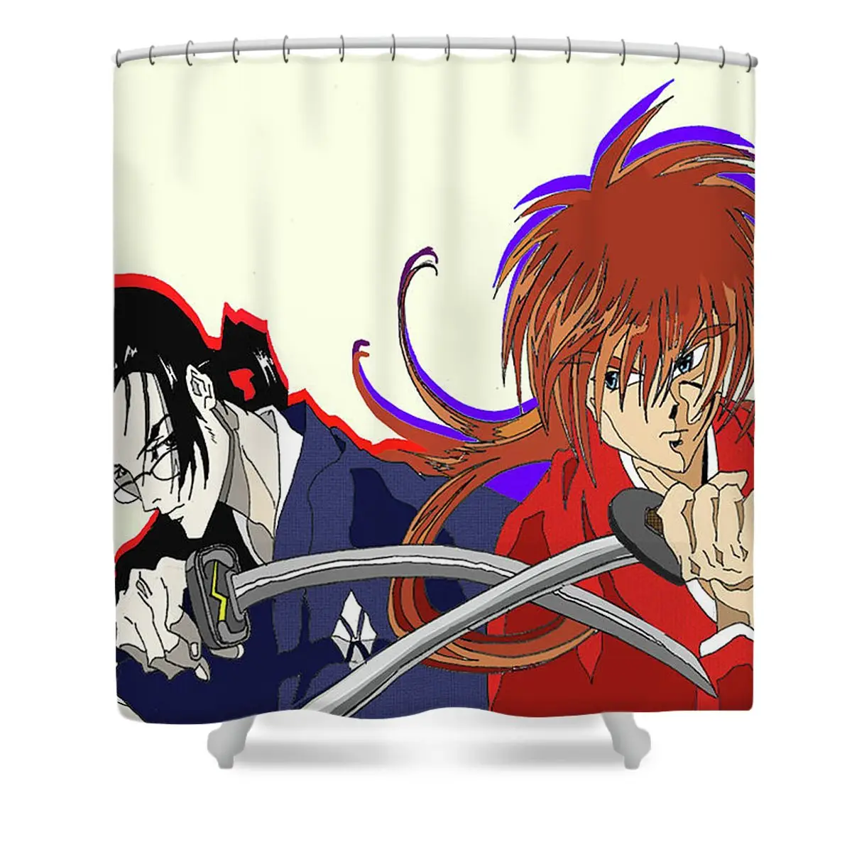 Roaming Ronin Shower Curtain | Anime Shower Curtains