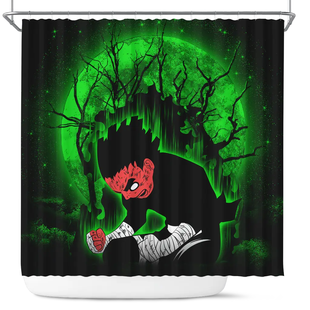 Rock Lee Power Up Moonlight Shower Curtain