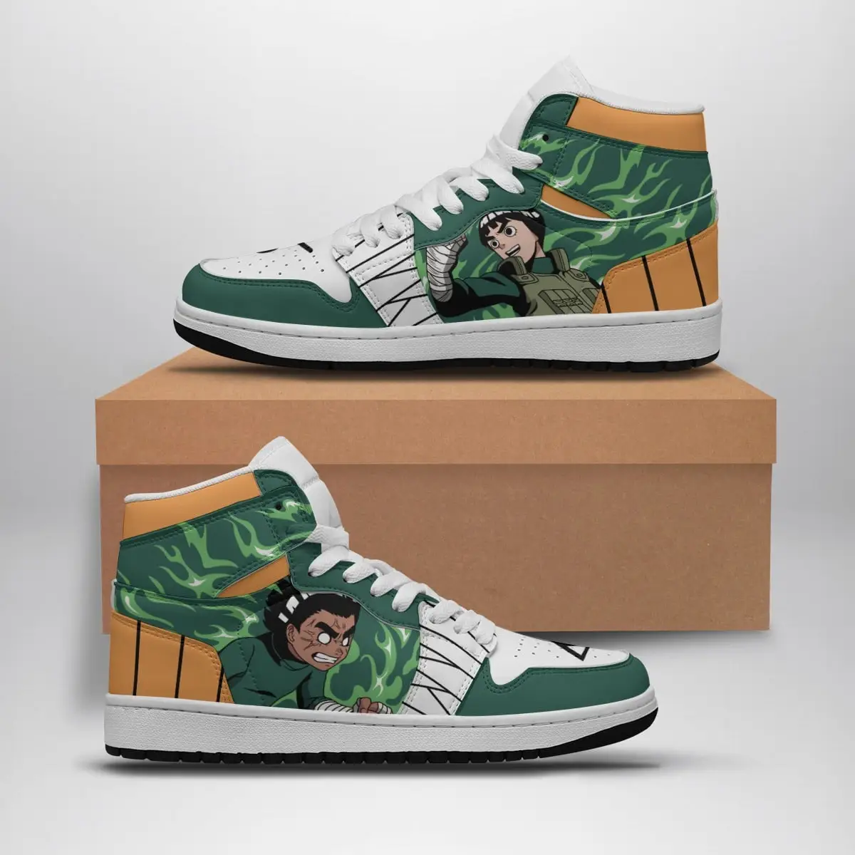 Rock Lee Shippuden Air Jordan 1 Shoes