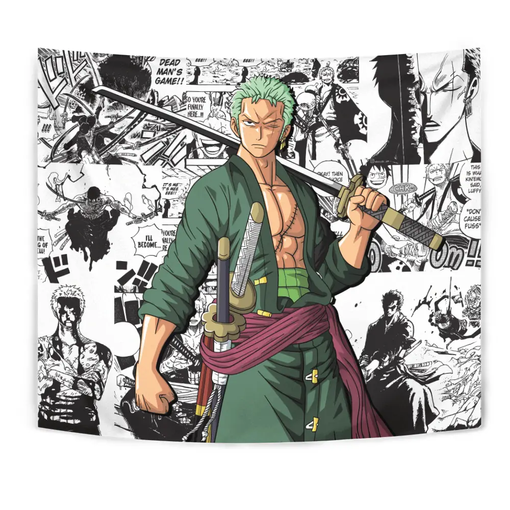 Roronoa Zoro Tapestry Custom Anime Manga Room Wall Decor