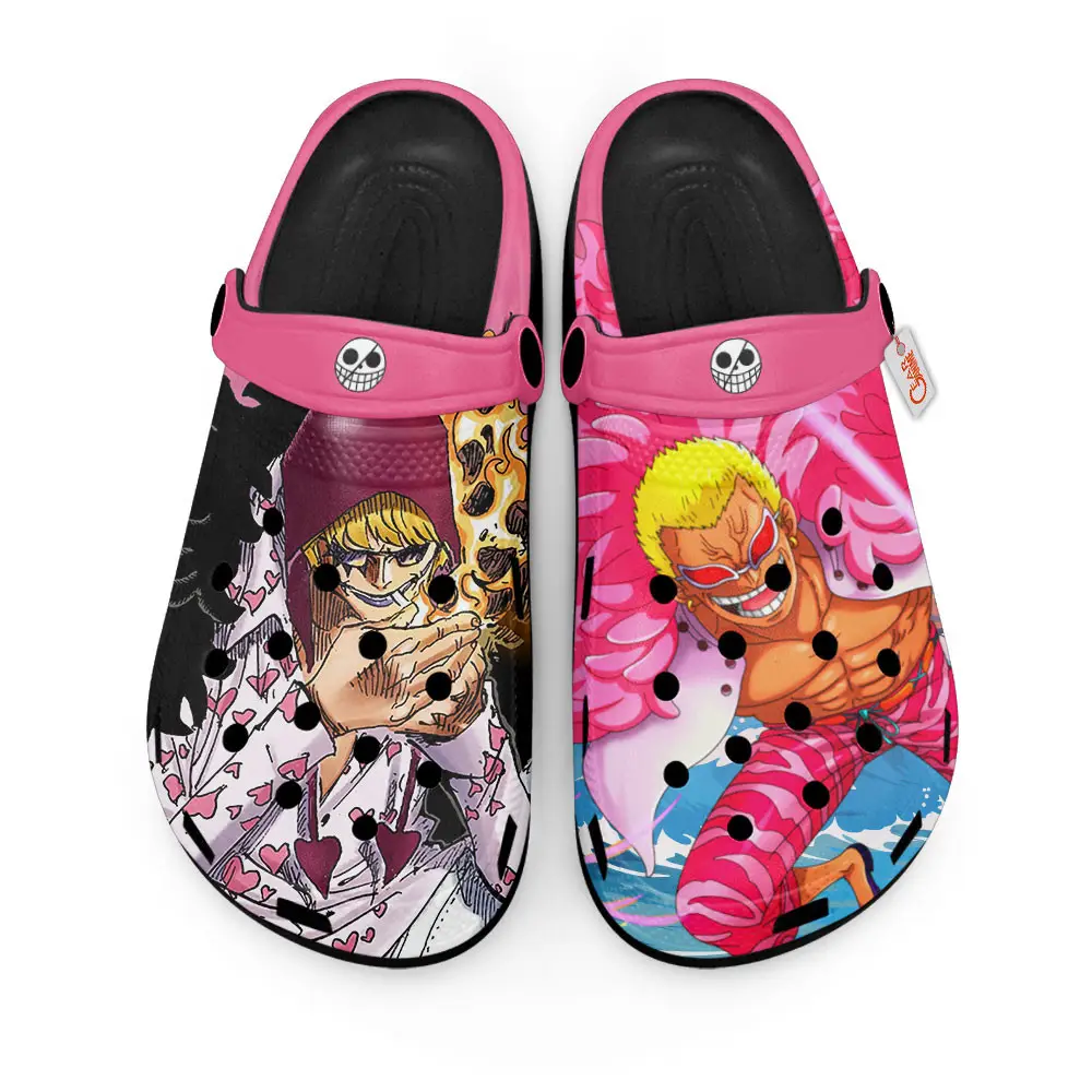 Rosinante and Doflamingo Edition Custom Anime Clogs