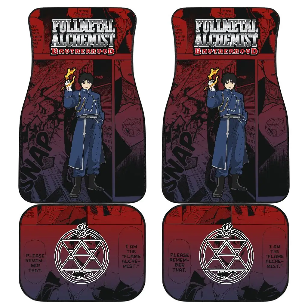 Roy Mustang Fullmetal Alchemist Brotherhood Car Floor Mats Anime