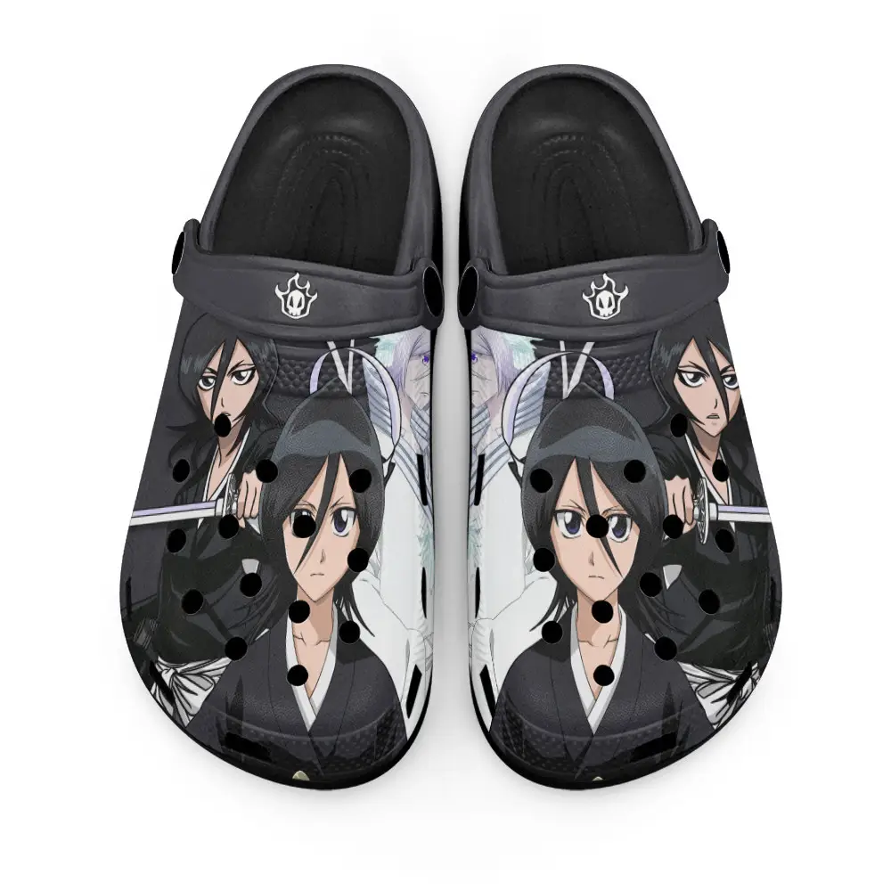 Rukia Kuchiki Edition Custom Anime Clogs Pattern Style