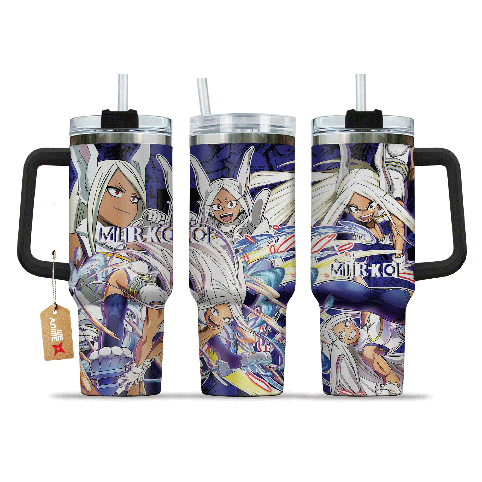 Rumi Usagiyama Mirko Boku no H3ro Acad3mia Anime Custom  Quencher   40oz Stainless Steel Tumbler With Handle HG