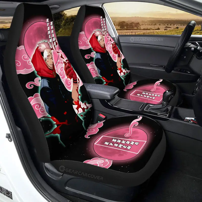Ryomen Sukuna Car Seat Covers Custom Jujutsu Kaisen Anime 