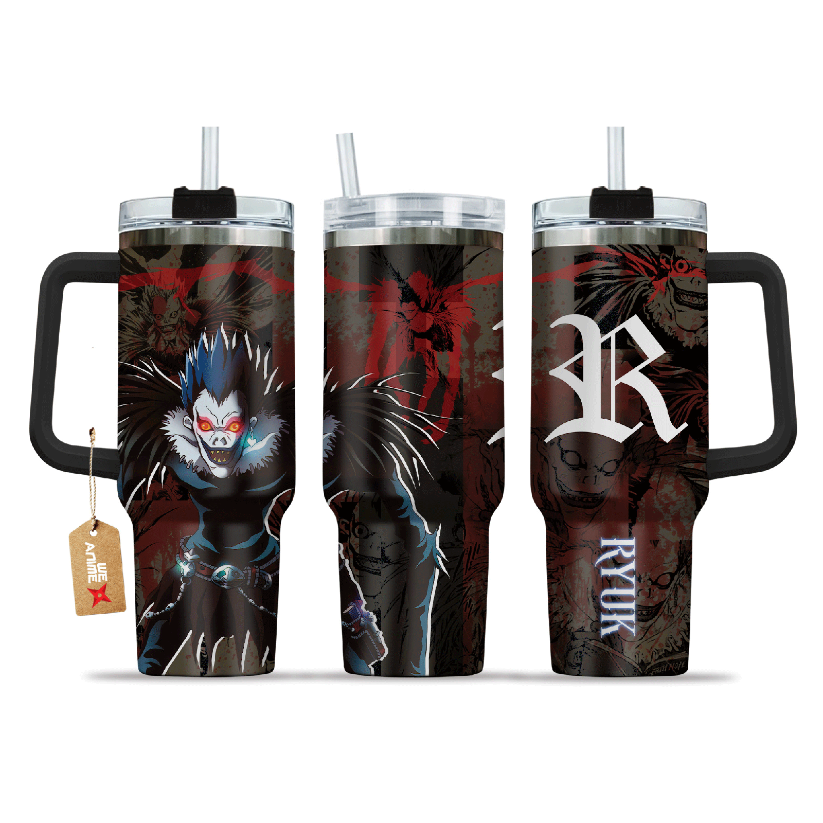 Ryuk Death Note Anime Custom Stanley Quencher   40oz Stainless Steel Tumbler With Handle HG