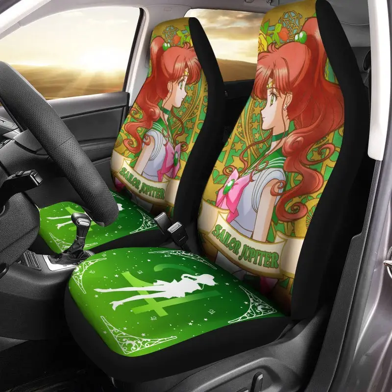 Sailor Jupiter Car Seat Covers Custom Sailor Moon Anime Car Accessories Anime Gifts 