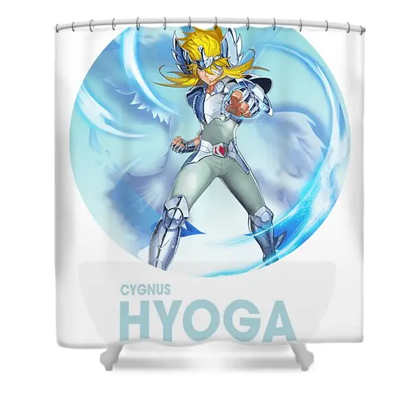 Saint Seiya Cygnus Hyoga Shower Curtain | Anime Shower Curtains