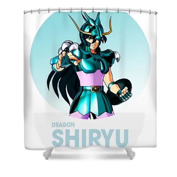 Saint Seiya Dragon Shiryu Shower Curtain | Anime Shower Curtains