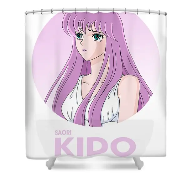 Saint Seiya Saori Kido Characters Shower Curtain | Anime Shower Curtains