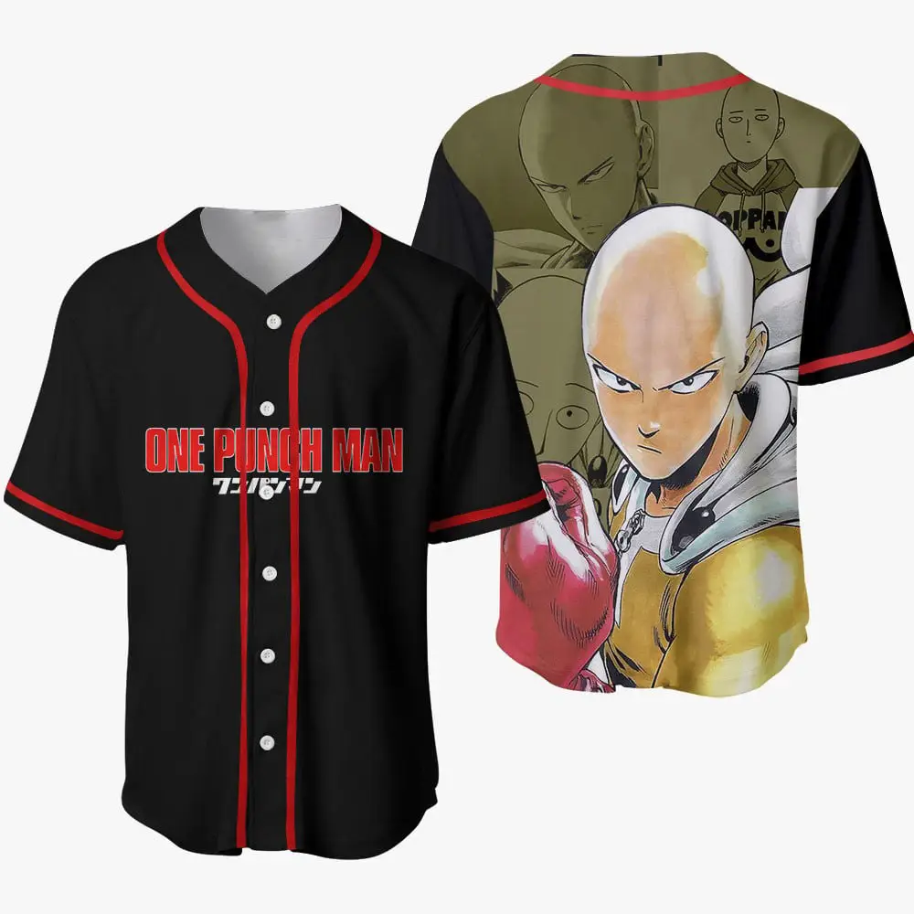 Saitama Baseball Jersey, Anime Jersey - Benietee Shop