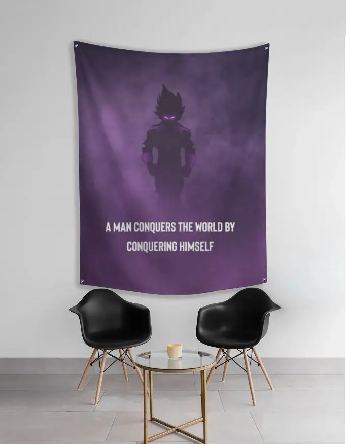 saiyan anime wall tapestry - Aesthetic Decor