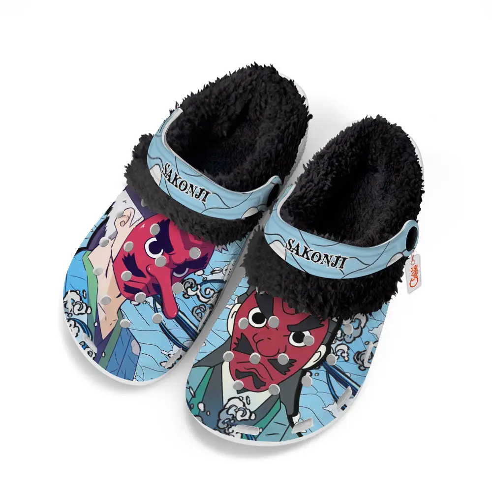 Sakonji Urokodaki Edition Fleece-Lined Clogs Personalized Name