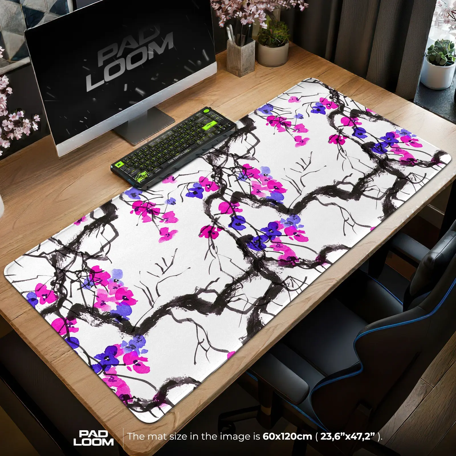 Sakura Ink Mouse Pad - Japanese Art Desk Mat