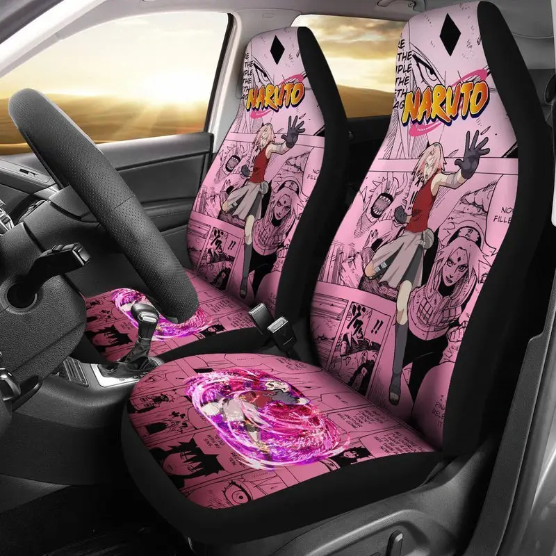 Sakura Jutsu Car Seat Covers Custom Manga Anime Car Accessories 