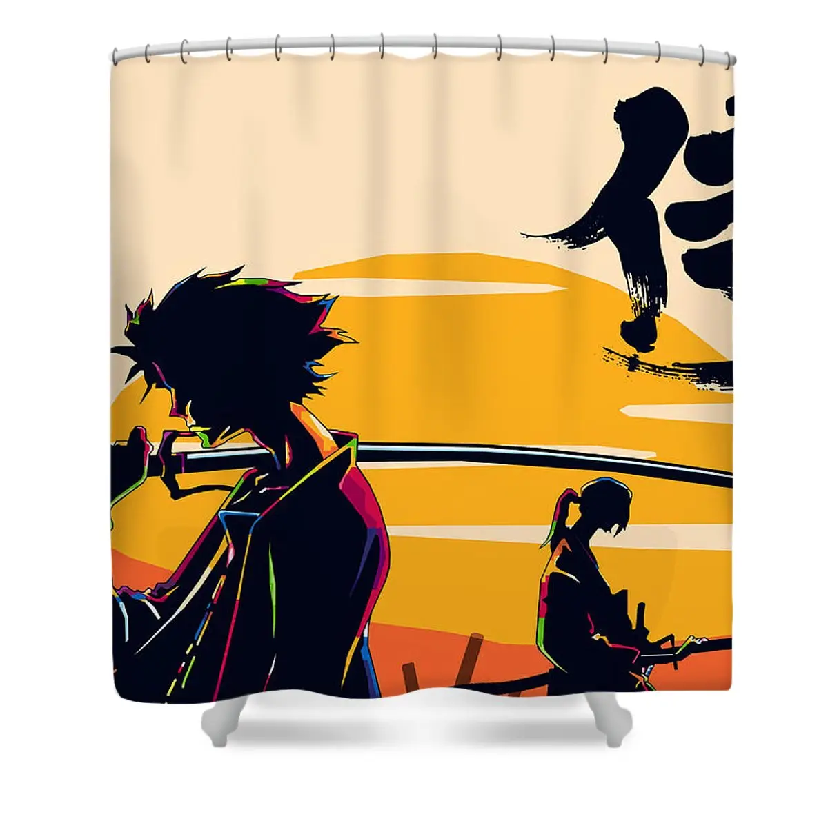 Samurai Champloo Poster Shower Curtain | Anime Shower Curtains