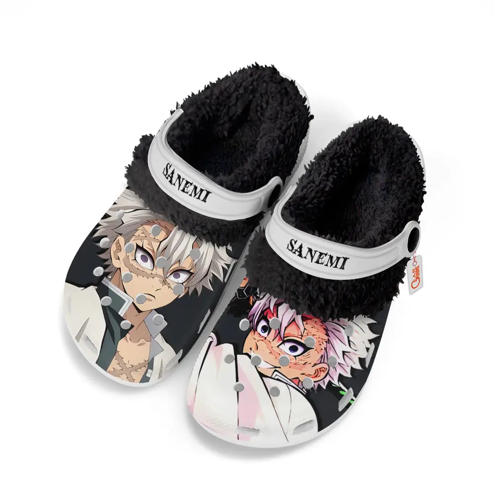 Sanemi Shinazugawa Fleece-Lined Clogs Custom Name