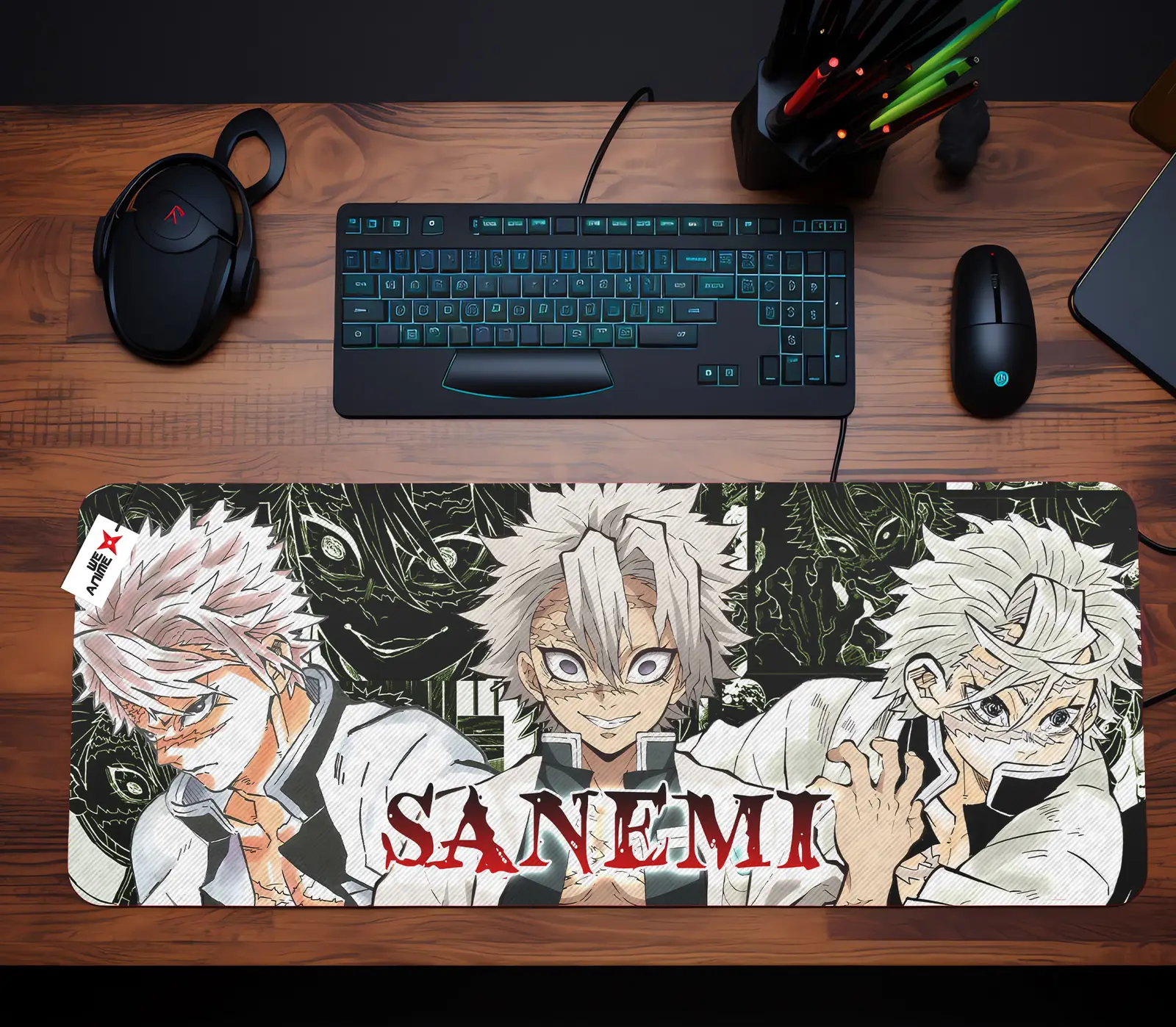 Sanemi Shinazugawa Mouse Mat Personalized Name