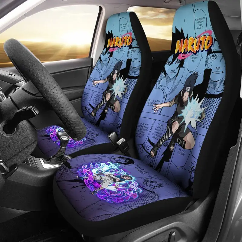 Sasuke Chidori Jutsu Car Seat Covers Custom Anime Car Accessories 