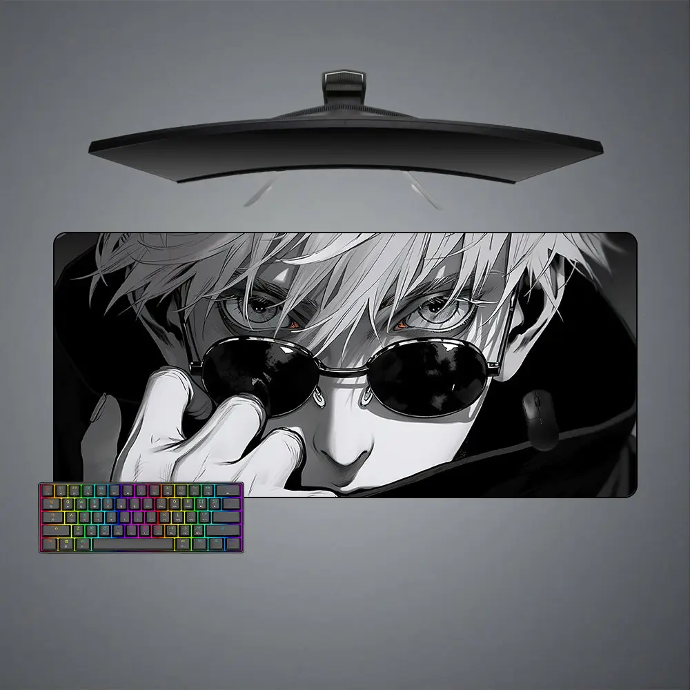 Satoru Closeup DesignAnime Keyboard Mat Gaming Mouse Pad, Computer Desk Mat