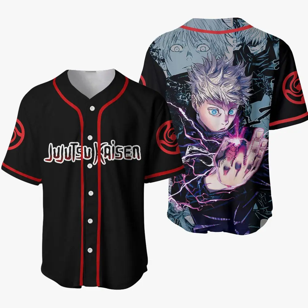 Satoru Gojo Baseball Jersey Jujutsu Kaisen Anime - Benietee Shop