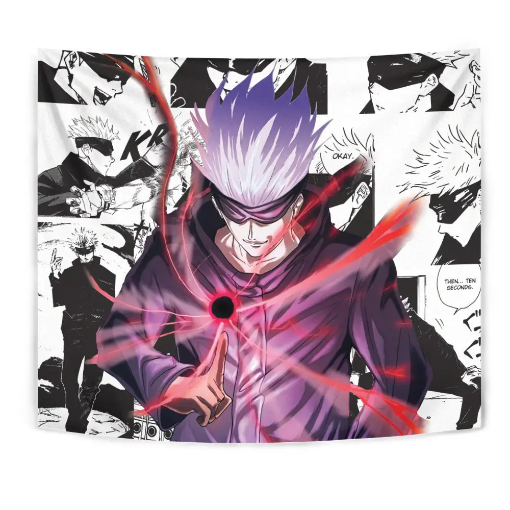 Satoru Gojo Tapestry Custom Anime Manga Wall Decor
