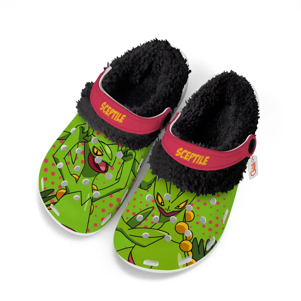 Sceptile Fleece-Lined Clogs Custom Name