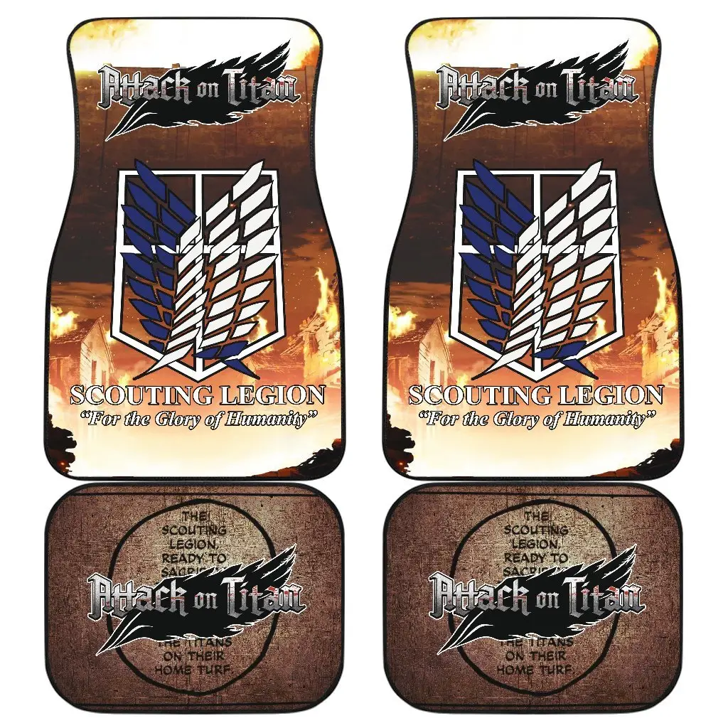 Scouting Legion Attack On Titan Car Floor Mats Anime