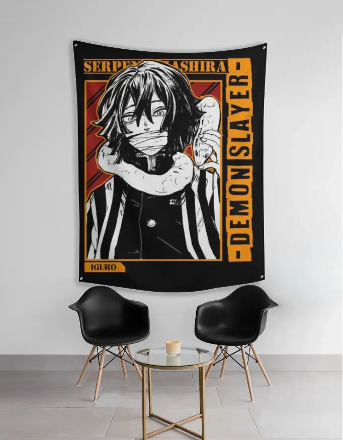 Serpent Tapestry Demon Slayer Room Decor