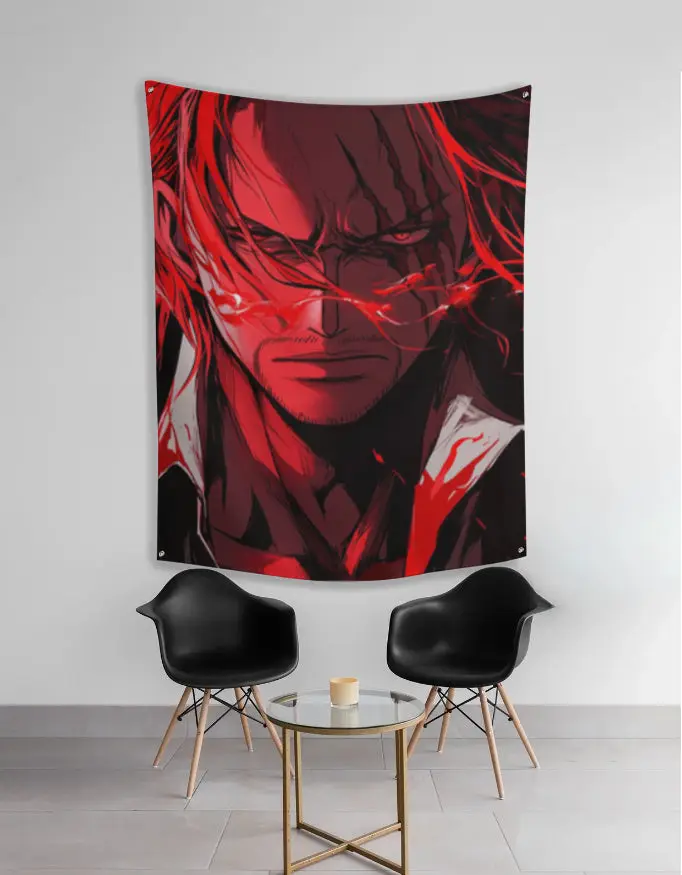Shanks anime tapestry - Red Wall Art
