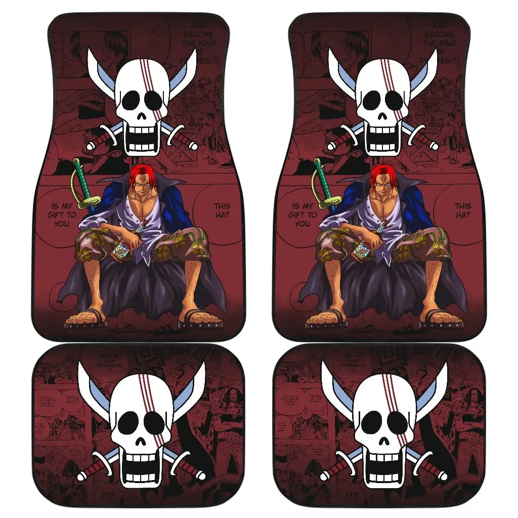 Shanks One Piece Car Floor Mats Manga Mixed Anime Cool