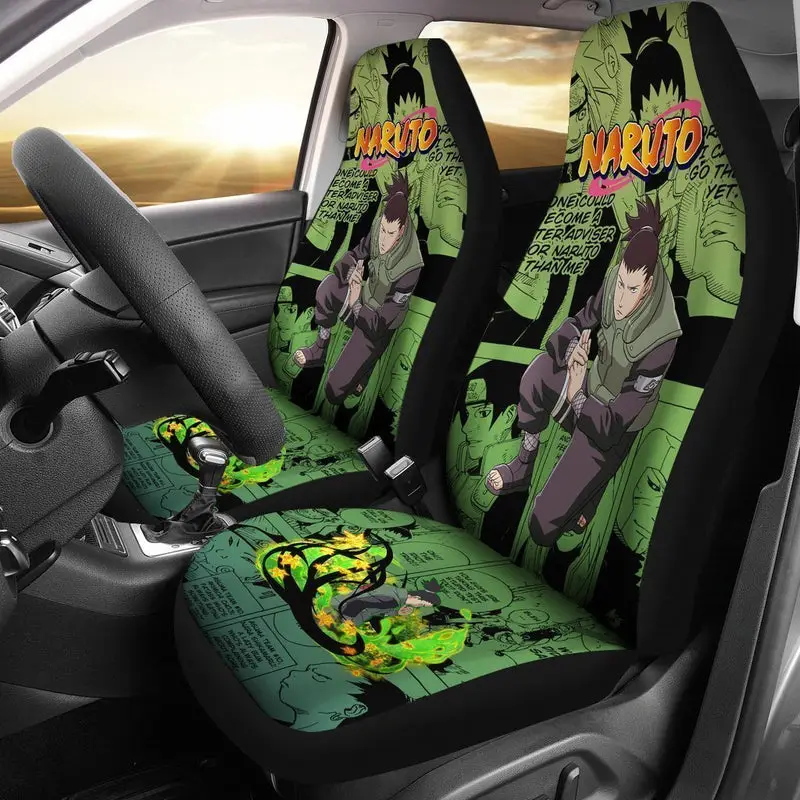 Shikamaru Car Seat Covers Custom Anime Jutsu Car Accessories 